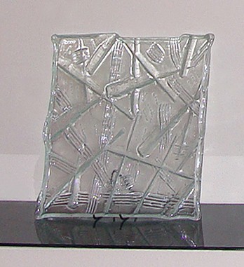 Tanier, 2010, číre líhané sklo, 35 x 35 cm